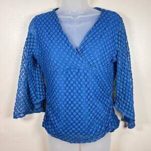 Vtg Style & Co Womens Y2K Babydoll Fairy Top Size PL Stretch Whimsygoth Mesh